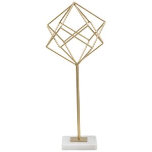 Mauro Ferretti scultura Cubo 16x18x41,5 cm oro-bianco