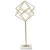 Mauro Ferretti scultura Cubo 16x18x41,5 cm oro-bianco