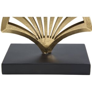 Mauro Ferretti scultura Tripla Foglia 23,5x10x44 cm oro-nero