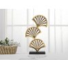 Mauro Ferretti scultura Tripla Foglia 23,5x10x44 cm oro-nero