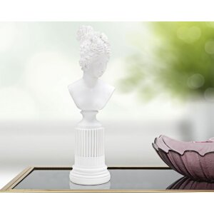 Mauro Ferretti scultura Donna con base 11x10,5x35,5 cm bianco