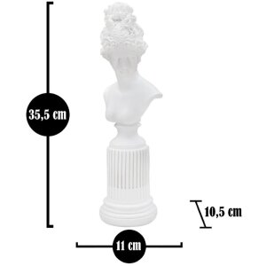 Mauro Ferretti scultura Donna con base 11x10,5x35,5 cm bianco