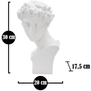 Mauro Ferretti scultura Roman Young 20x17,5x30 cm bianco