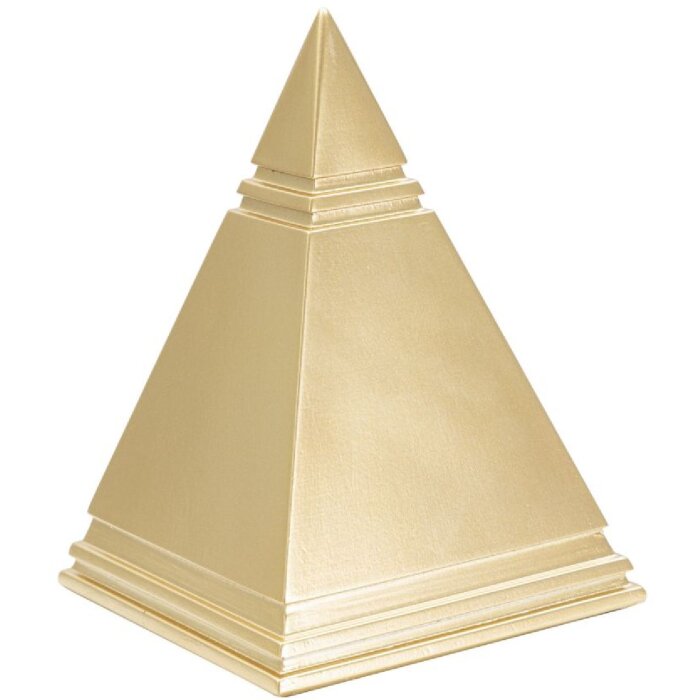 Mauro Ferretti scultura piramide 11,5x11,5x15,5 cm oro