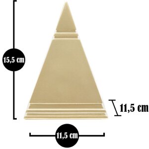 Mauro Ferretti scultura piramide 11,5x11,5x15,5 cm oro