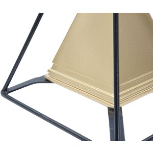 Mauro Ferretti scultura piramide con struttura in metallo 15x15x21 cm oro-nero