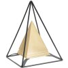 Mauro Ferretti scultura piramide con struttura in metallo 15x15x21 cm oro-nero