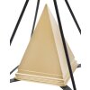 Mauro Ferretti scultura piramide con struttura in metallo 15x15x21 cm oro-nero