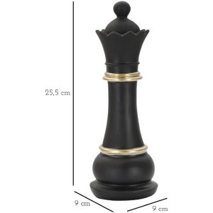 Mauro Ferretti scultura Queen 9x25,5 cm nero-oro