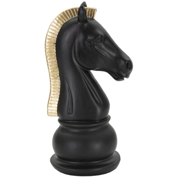 Mauro Ferretti scultura Cavallo 10,5x8,5x19 cm nero-oro
