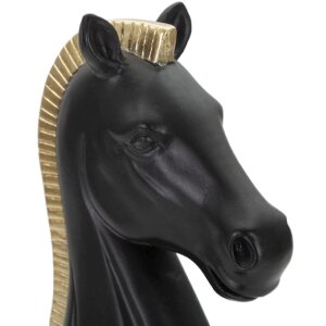 Mauro Ferretti scultura Cavallo 10,5x8,5x19 cm nero-oro