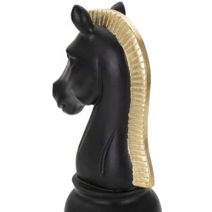 Mauro Ferretti scultura Cavallo 10,5x8,5x19 cm nero-oro