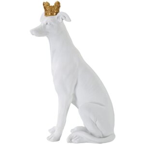 Mauro Ferretti scultura cane Dog White 20x12,5x33 cm oro...
