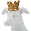Mauro Ferretti scultura cane Dog White 20x12,5x33 cm oro bianco
