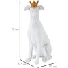 Mauro Ferretti scultura cane Dog White 20x12,5x33 cm oro bianco