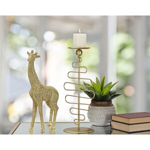 Mauro Ferretti scultura giraffa 19,8x8x40 cm oro