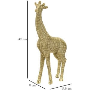Mauro Ferretti scultura giraffa 19,8x8x40 cm oro