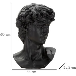 Mauro Ferretti Busto Testa Grande Nero 44x35,5x60 cm nero