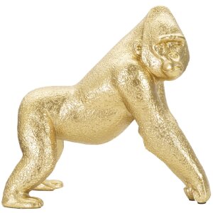 Mauro Ferretti scultura di gorilla 24,3x13,9x22,8 cm oro