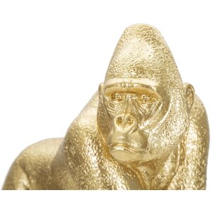 Mauro Ferretti scultura di gorilla 24,3x13,9x22,8 cm oro