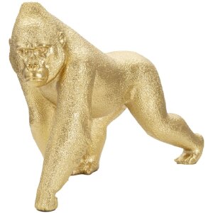 Mauro Ferretti scultura gorilla 29,7x11,5x21,8 cm oro