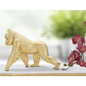 Mauro Ferretti scultura gorilla 29,7x11,5x21,8 cm oro