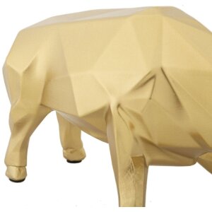 Mauro Ferretti scultura toro 19,5x9,9x10,6 cm oro