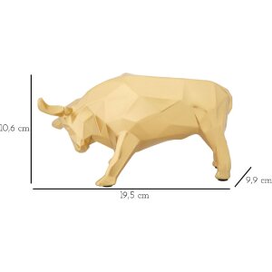 Mauro Ferretti scultura toro 19,5x9,9x10,6 cm oro