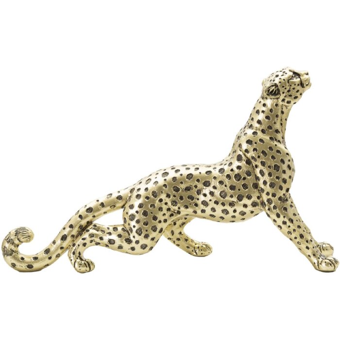 Mauro Ferretti figurina leopardo 33x7,7x19,5 cm oro nero