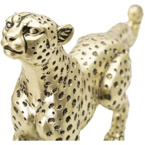 Mauro Ferretti figurina leopardo 33x7,7x19,5 cm oro nero