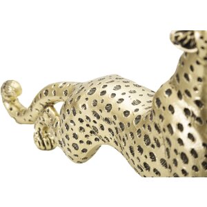 Mauro Ferretti figurina leopardo 33x7,7x19,5 cm oro nero