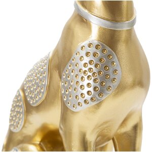 Mauro Ferretti scultura cane Sit Dog 19,8x10x29 cm oro argento
