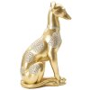 Mauro Ferretti scultura cane Sit Dog 19,8x10x29 cm oro argento