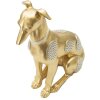 Mauro Ferretti scultura cane Sit Dog 19,8x10x29 cm oro argento