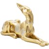 Mauro Ferretti scultura cane 32,2x9,5x18,3 cm oro argento