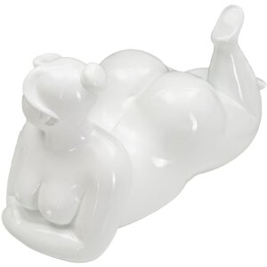 Mauro Ferretti Donna Yoga Relax scultura 32x12,5x16 cm bianco
