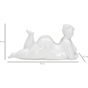 Mauro Ferretti Donna Yoga Relax scultura 32x12,5x16 cm bianco