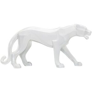 Mauro Ferretti scultura pantera bianca 70x18x32,5 cm