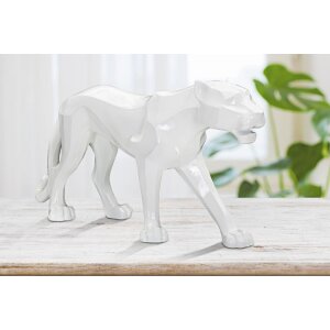 Mauro Ferretti scultura pantera bianca 70x18x32,5 cm