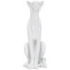 Mauro Ferretti figura leopardata seduta 27x38x74 cm bianco