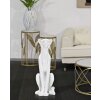 Mauro Ferretti figura leopardata seduta 27x38x74 cm bianco