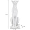 Mauro Ferretti figura leopardata seduta 27x38x74 cm bianco