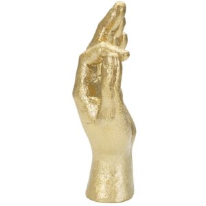Mauro Ferretti scultura a mano Ok Hand 10x7x22,5 cm oro