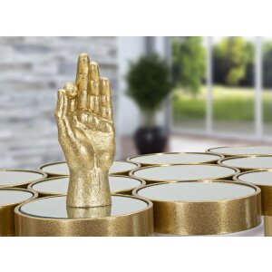 Mauro Ferretti scultura a mano Ok Hand 10x7x22,5 cm oro