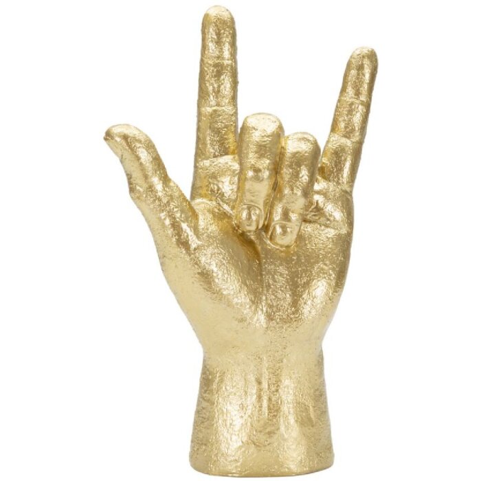 Mauro Ferretti scultura a mano Yeah Hand 14,5x7x23 cm oro