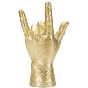 Mauro Ferretti scultura a mano Yeah Hand 14,5x7x23 cm oro