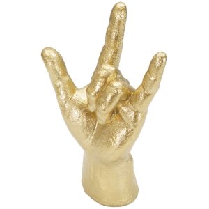 Mauro Ferretti scultura a mano Yeah Hand 14,5x7x23 cm oro