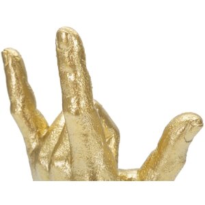 Mauro Ferretti scultura a mano Yeah Hand 14,5x7x23 cm oro