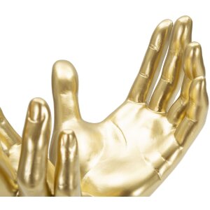 Mauro Ferretti scultura a mano Peace Hands 25x15x24 cm oro