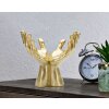 Mauro Ferretti scultura a mano Peace Hands 25x15x24 cm oro